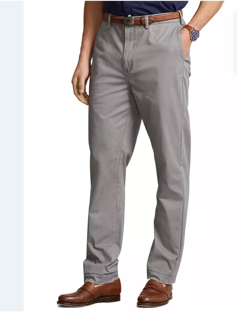 Polo Ralph Lauren Men’s Stretch Classic-Fit Grey Chino Pants 44 x 32 44B/G Fall